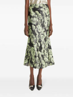 TORY BURCH - Multi-Color Printed Satin Skirt (28)