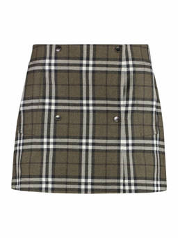 Burberry - Green Tailored Check Mini Skirt