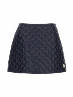 Moncler - Dark Blue Quilted Mini Skirt