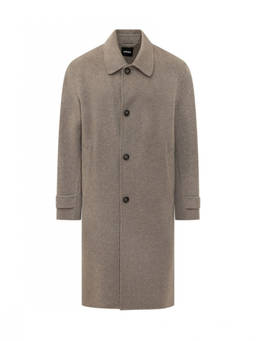 Boss - Taupe Single Breasted Coat