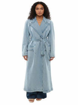 Dries Van Noten - Blue Notched Lapel Trench Coat (XS)