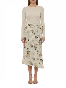 Isabel Marant - Off White Floral Calf Length Skirt