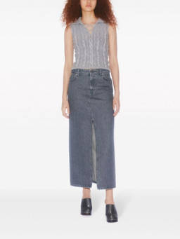 Filippa K - Grey Slit Denim Long Skirt (28)
