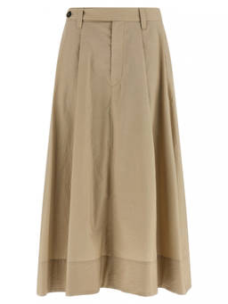Brunello Cucinelli - Beige Cotton Skirt