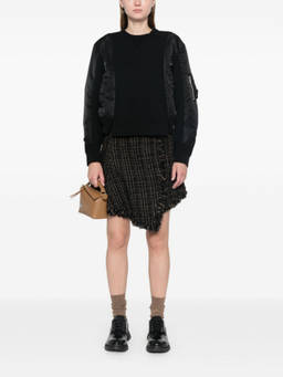 Sacai - Black Tweed Skirt (31)