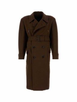 PRADA - Brown Wool Trench Coat (L)