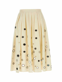 PRADA - Cream Cotton Skirt (24)