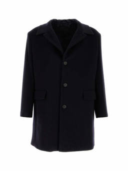 PRADA - Midnight Blue Wool Blend Coat