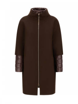 Herno - Brown Mock Collar Trench Coat