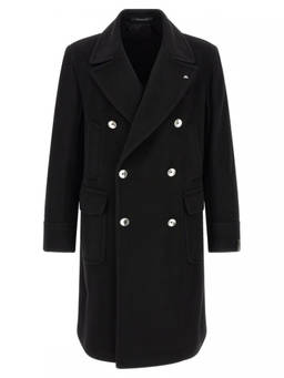Tagliatore - Black Notched Lapel Coat