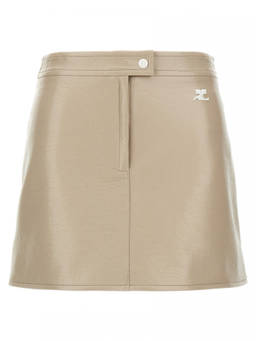 Courreges - Beige Reedition Vinyl Skirt (26)
