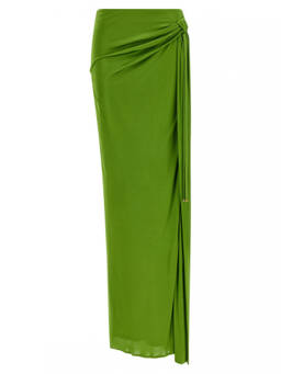 Elisabetta Franchi - Green Shiny Viscose Skirt