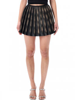 Diesel - Brown Pleated Mini Skirt