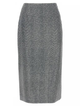 Ermanno Scervino - Grey Rhinestone Skirt (30)