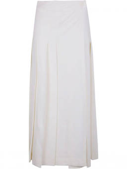 Parosh - White Maxi Pleated Skirt