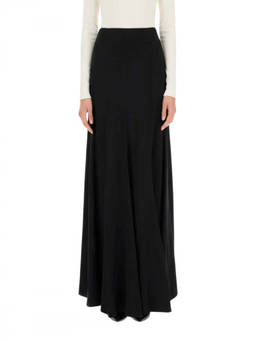 Chloe - Black Solid Maxi Skirt (26)