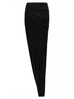 Rick Owens - Black Asymmetric Long Skirt