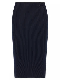Courreges - Blue Loop Rib Knit Skirt