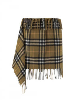 Burberry - Green Decorative Buckle Skirt