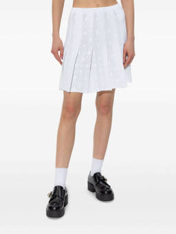 Givenchy - White Viscose Pleated Mini Skirt