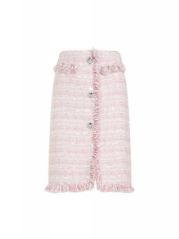 Giambattista Valli - Pink Fringed Details Skirt