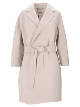 Max Mara - Off White Notched Lapel Trench Coat