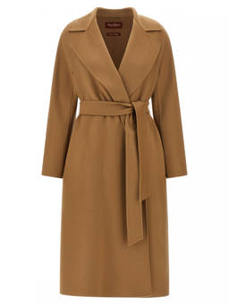 Max Mara - Beige Notched Lapel Trench Coat