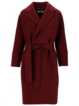 Max Mara - Red Notched Lapel Trench Coat