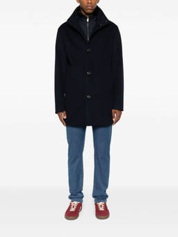 Paul & Shark - Navy Blue High-Neck Coat