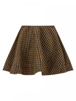 Ganni - Brown Crinckled Taffet Skirt
