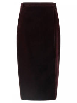 Saint Laurent - Maroon Velvet Skirt (28)