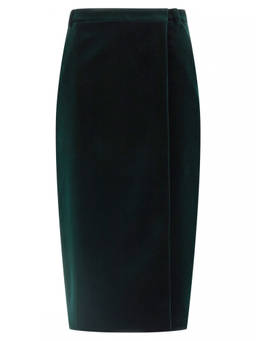 Saint Laurent - Green Velvet Skirt