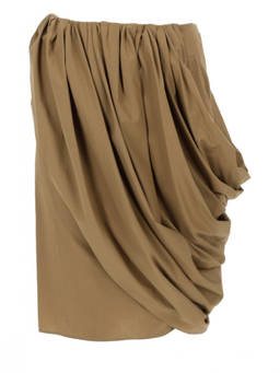 Chloe - Green Solid Pleated Midi Skirt