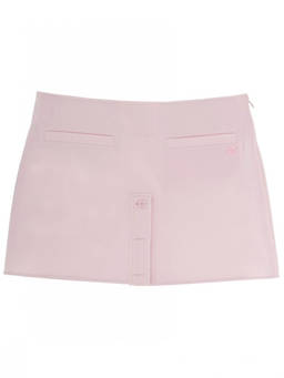 Courreges - Pink Solid Mini Skirt (28)