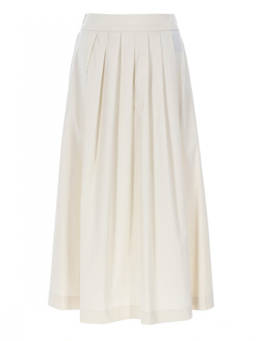 Pt Torino - White Pleated Midi Skirt (26)