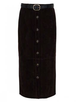 self-portrait - Brown Solid Midi Skirt (28)
