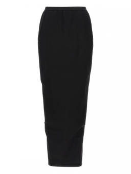 Rick Owens - Black Soft Pillar Long Skirt