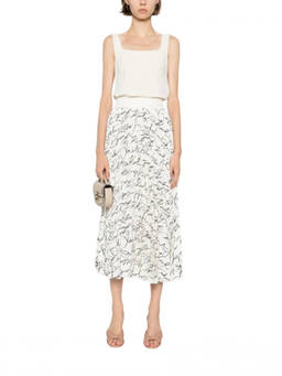 Karl Lagerfeld - White Logo Skirt