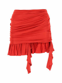 Andreadamo - Red Ruffle-Detailing Mini Skirt (26)
