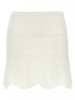 Tom Ford - White Crochet Mini Skirt
