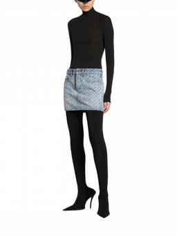 Balenciaga - Light Blue Logo Miniskirt (26)