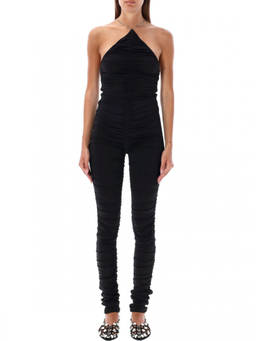 THE ATTICO - Black Chain-Link Halterneck Jumpsuit