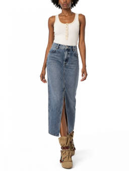 Isabel Marant - Blue Solid Midi Skirt