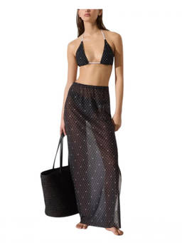 Karl Lagerfeld - Black Polka Dot Maxi Skirt