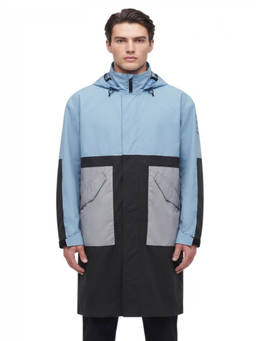 Woolrich - Light Blue Color Block Coat