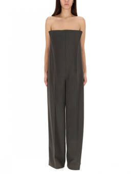Jean Paul Gaultier - Dark Grey Solid Strapless Jumpsuit (S)