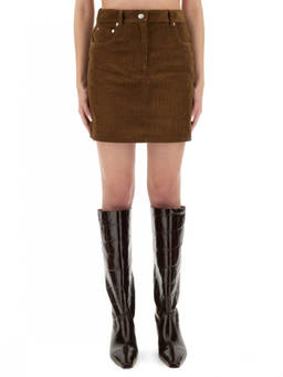 Moschino - Brown Textured Mini Skirt