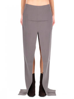 Rick Owens - Grey Solid Maxi Skirt (28)