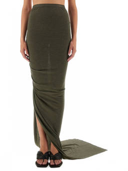Rick Owens - Green Solid Maxi Skirt