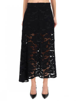Patou - Black Lace Midi Skirt (26)